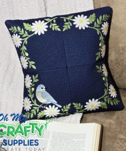 Floral Pillow Cover Embroidery Design
