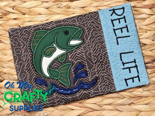 Fish Mug Rug Embroidery Design (REV)