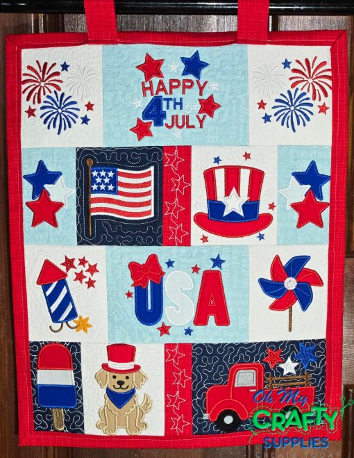 July 4th Wall Hanger – A Patriotic In-the-Hoop Celebration!