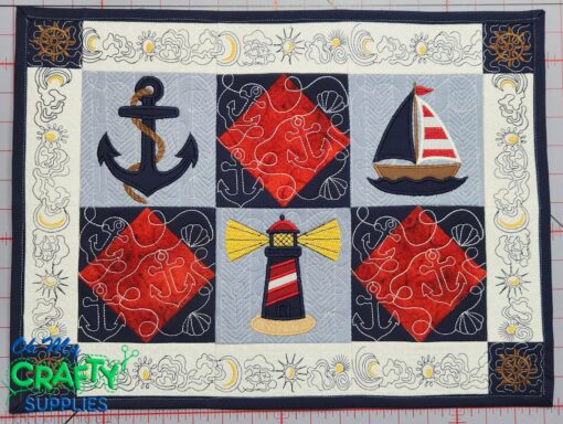 ITH Quilted Panel Nautical Placemat Design