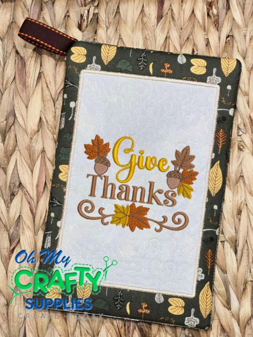 Give Thanks Potholder Embroidery Design