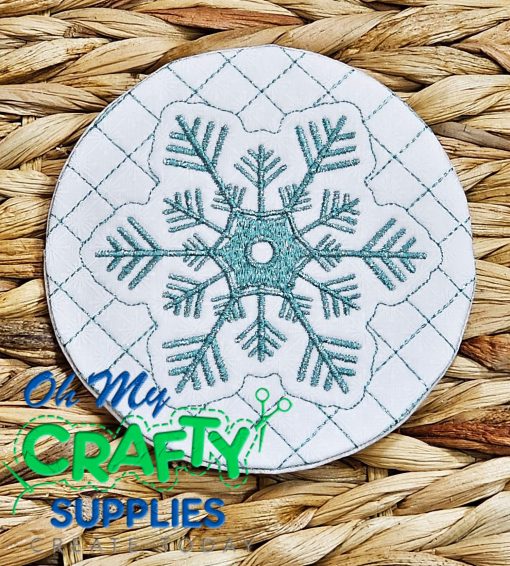 Snowflake Mug Rug Embroidery Design