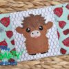 Highland Cow Mug Rug Embroidery Design (MRP)