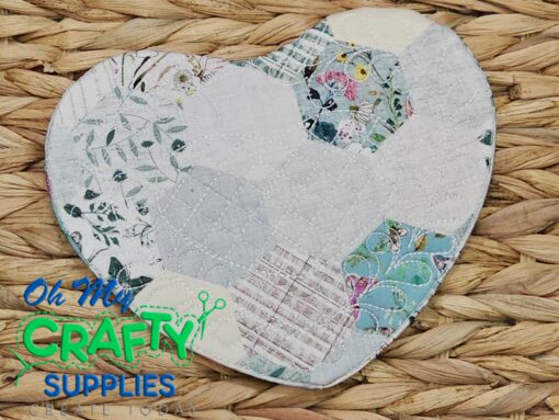 Heart Shaped Mug Rug Embroidery Design (MRP)