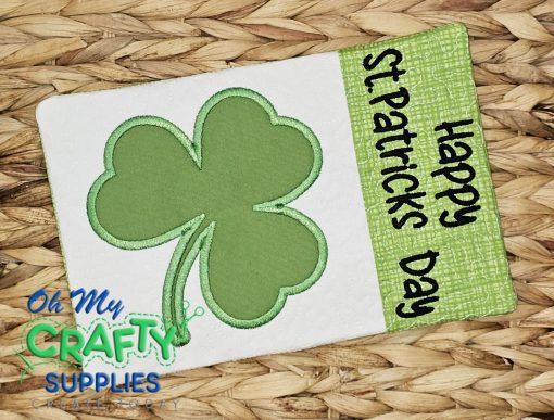 St. Patrick's Day Shamrock Mug Rug Embroidery Design