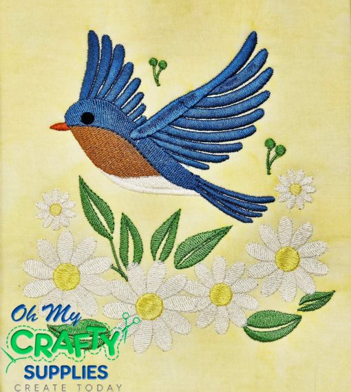 Daisy Bird 2524 Embroidery Design