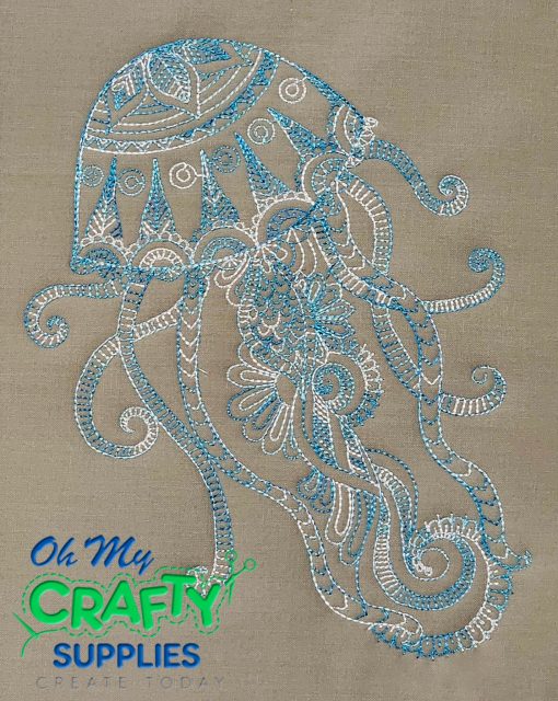 Henna Jellyfish Embroidery Design