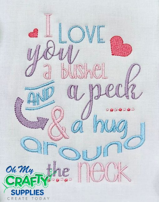 Bushel and a Peck Embroidery Design