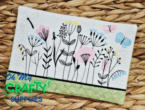 Spring Floral Mug Rug Embroidery Design (MRP)