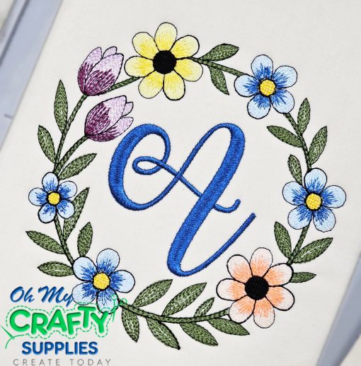 Floral Frame Monogram A-Z (AM)