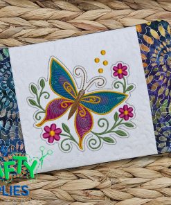 Garden Dance Mug Rug Embroidery Design (REV)