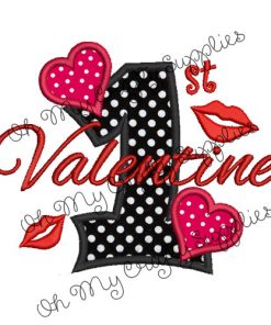 Valentine's Day Applique Embroidery Design