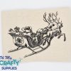 Sketch Santa Sleigh Embroidery Design