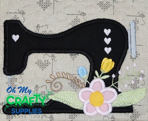 Floral Sewing Machine Applique Embroidery Design