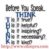Think Before you Speak Embroidery Design