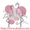 Abstract Flamingo Embroidery Design