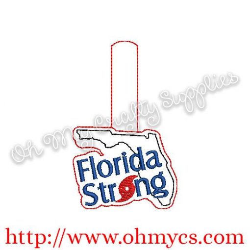 Florida Strong Key Fob Embroidery Design