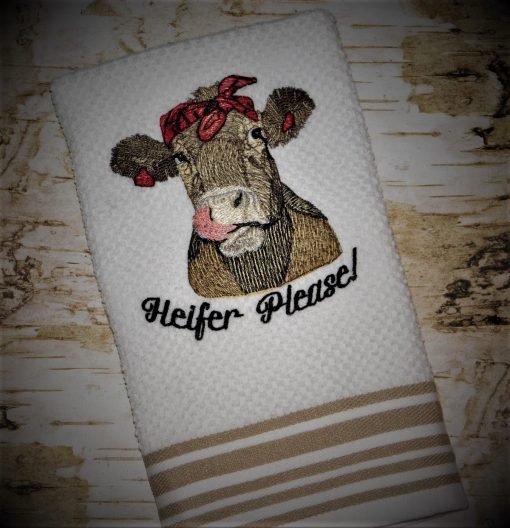 Heifer Sketch Stitch Embroidery Design