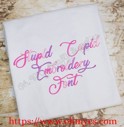Stupid Cupid Embroidery Font (BX Included)