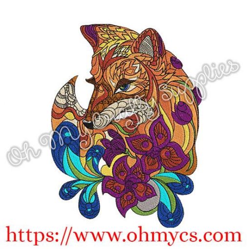 Extreme Fox Embroidery Design