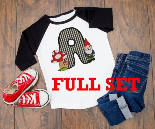 Full Set of Gnome Letter Appliques