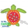 Monogram Turtle Applique Design
