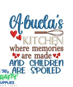Abuela's Kitchen 229 Embroidery Design