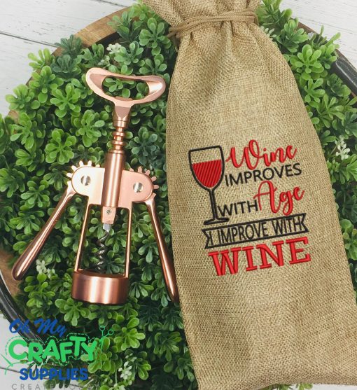 Age Wine Embroidery Design