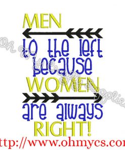 Always Right Embroidery Design