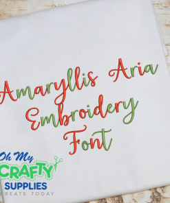 Amaryllis Aria Embroidery Font (BX Included)