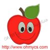 Happy Apple Applique Design