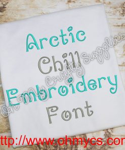 Arctic Chill Embroidery Font (BX Included)