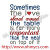 Love around the table Embroidery Design