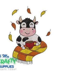 Autumn Cow 820 Embroidery Design