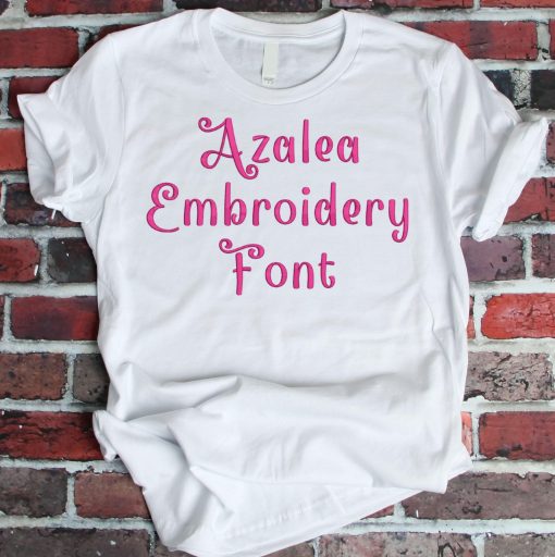 Azalea Embroidery Font (BX Included)