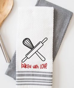 Baked with Love Baking Tools Embroidery Design