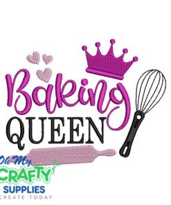 Baking Queen 2025 Embroidery Design