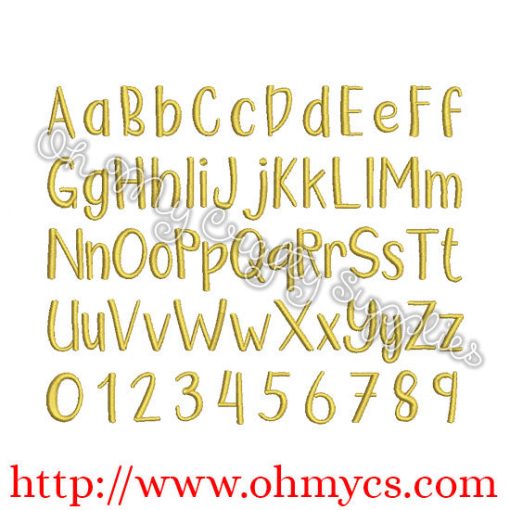 Banana Nut Embroidery Font (BX Included)