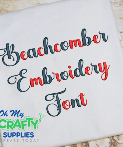 Beachcomber Embroidery Font (BX Included)