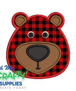 Bear Face Applique 822 Embroidery Design