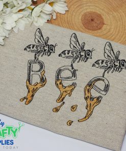 Honey Word Bee Embroidery Design