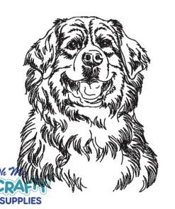 Bernese Mountain Dog Embroidery Design