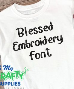 Blessed Embroidery Font (BX Included)