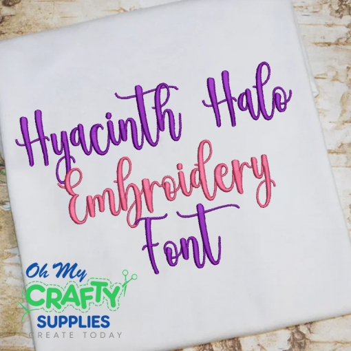 Hyacinth Halo Embroidery Font (BX Included)