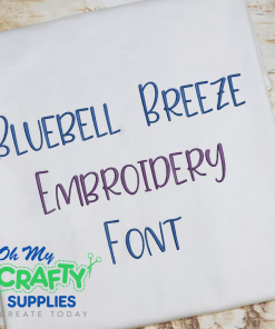 Bluebell Breeze Embroidery Font (BX Included) (FM)