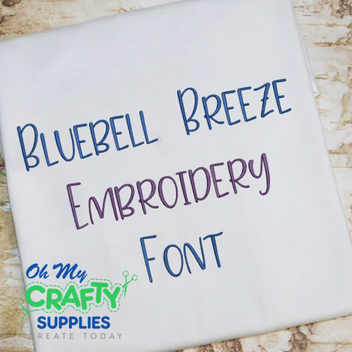 Bluebell Breeze Embroidery Font (BX Included) (FM)