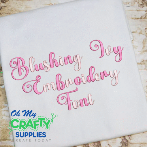 Blushing Ivy Embroidery Font (BX Included)