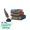 Book Stack Sketch 1322 Embroidery Design