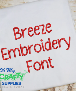 Breeze Embroidery Font (BX Included)