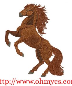 Brown Horse Embroidery Design